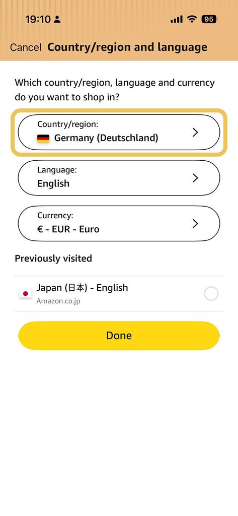 amazon moblie app Set Up Your Amazon Japan Account in 5 Minutes change country