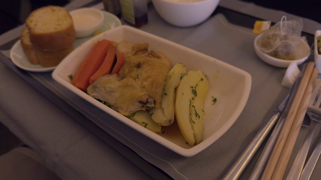 Cathay Pacific 777-300 Regional Business Class Main Course Chicken