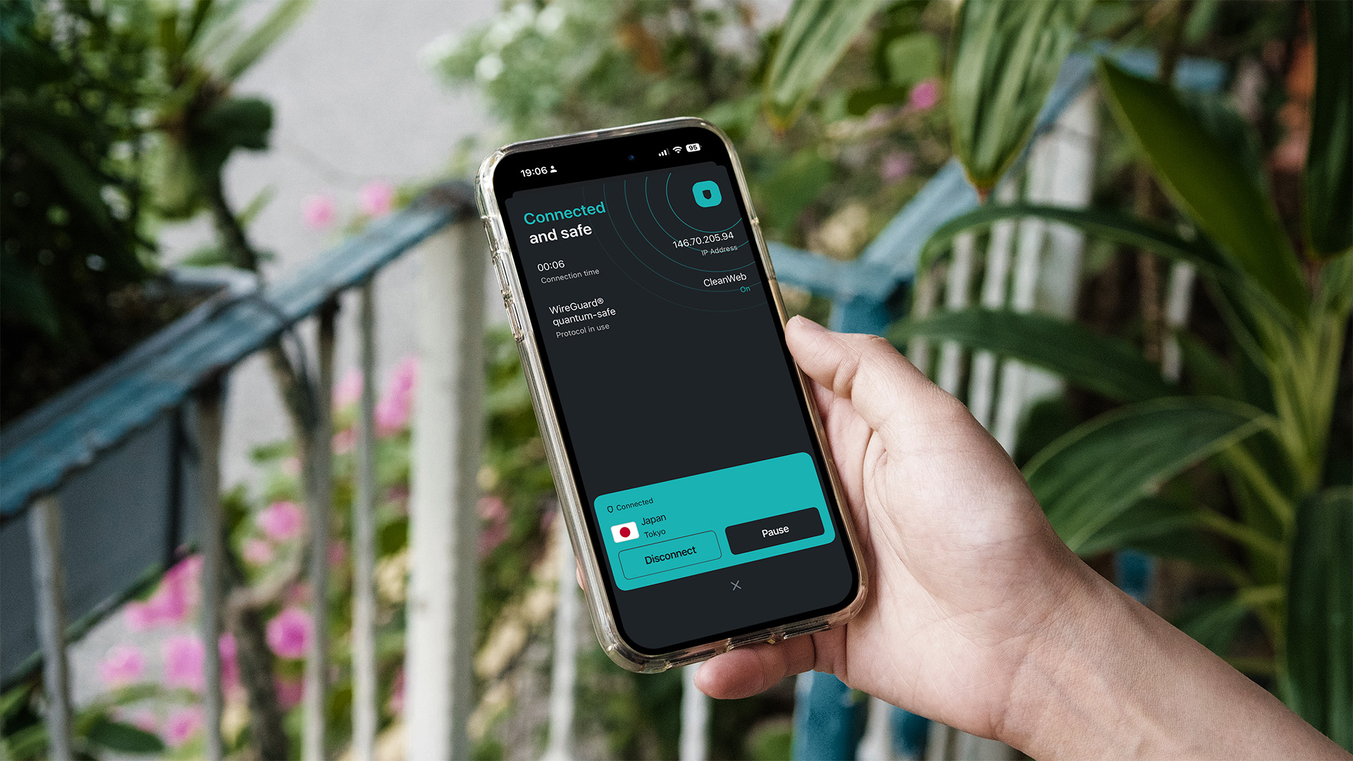 Surfshark App connected to Japan
